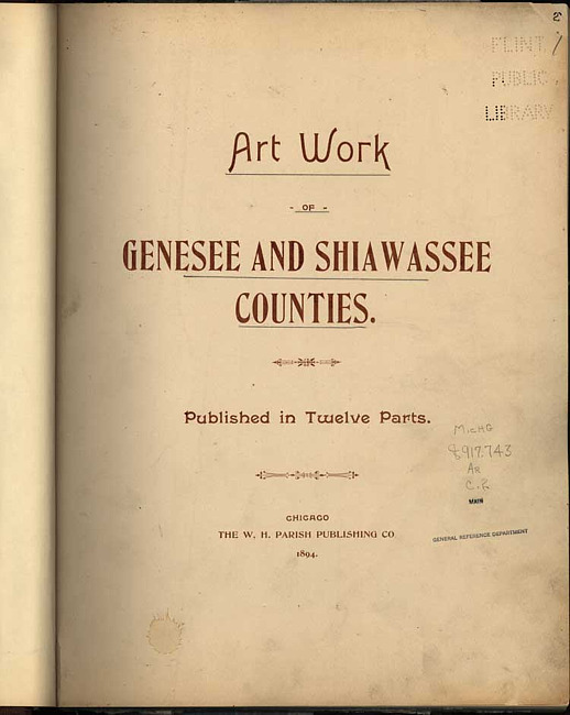Art work of Genesee and Shiawassee Counties