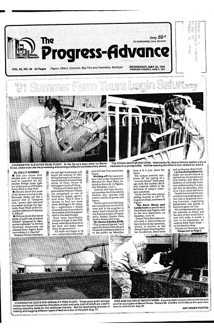 Clippings from The progress advance. Vol. 93 no. 49 (1991 May 29)