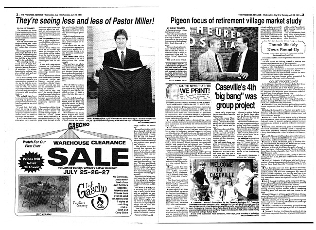 Clippings from The progress advance. Vol. 94 no. 3 (1991 July 10)