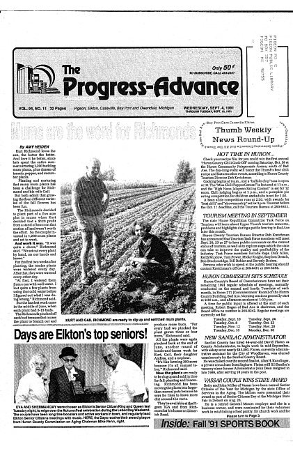 Clippings from The progress advance. Vol. 94 no. 11 (1991 September 4)