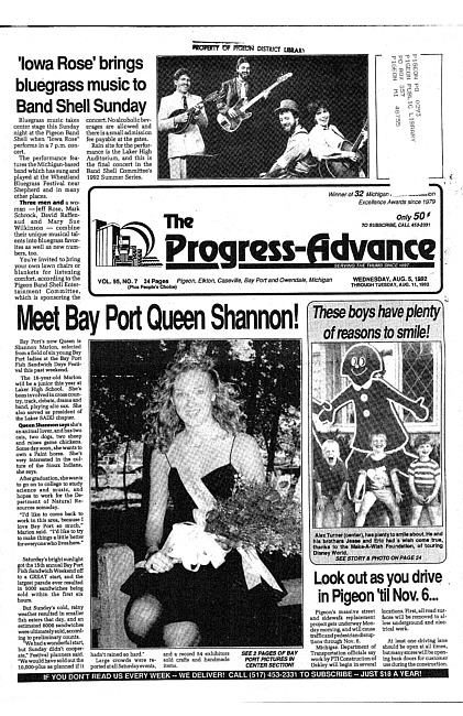 Clippings from The progress advance. Vol. 95 no. 7 (1992 August 5)