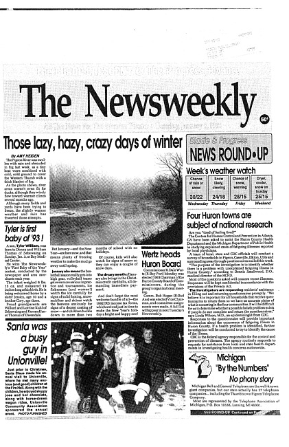 Clippings from The newsweekly. (1993 January 5)