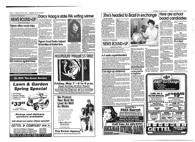 Clippings from The newsweekly. (1993 April 20)