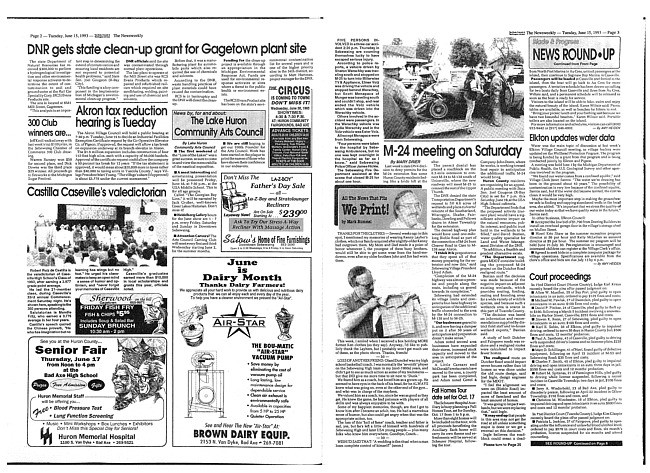 Clippings from The newsweekly. (1993 June 15)