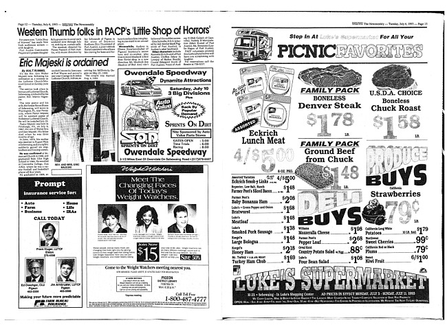 Clippings from The newsweekly. (1993 July 6)