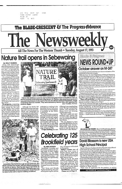 Clippings from The newsweekly. (1993 August 17)
