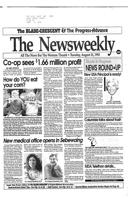 Clippings from The newsweekly. (1993 August 31)