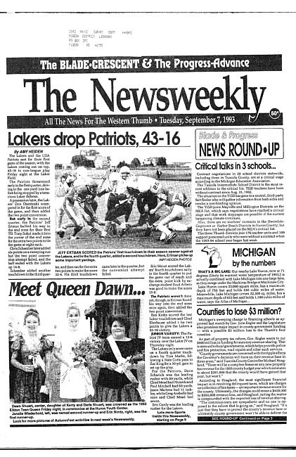 Clippings from The newsweekly. (1993 September 7)