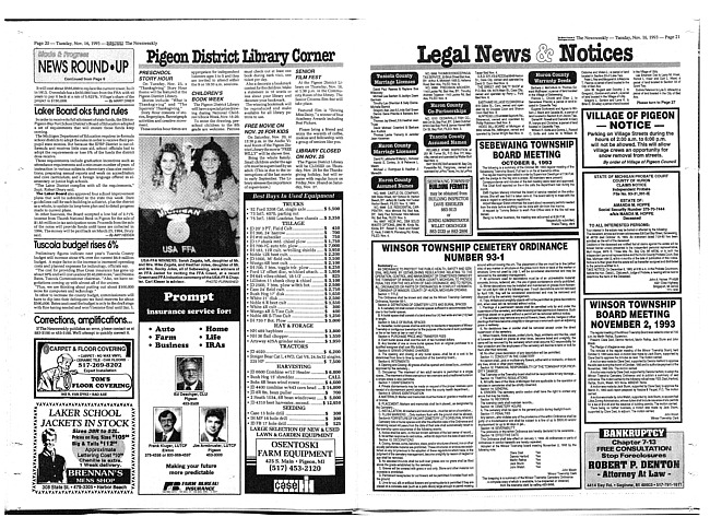 Clippings from The newsweekly. (1993 November 16)