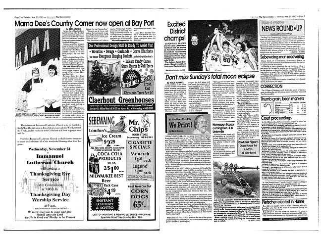 Clippings from The newsweekly. (1993 November 23)