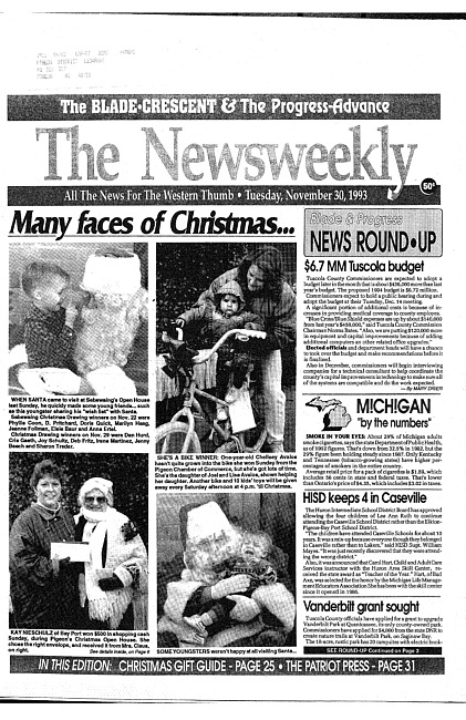 Clippings from The newsweekly. (1993 November 30)