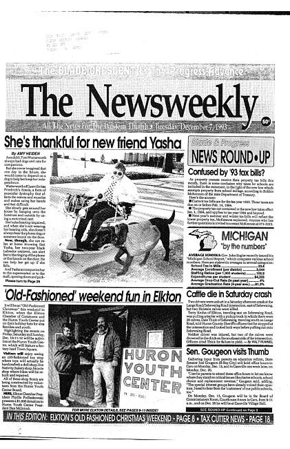 Clippings from The newsweekly. (1993 December 7)