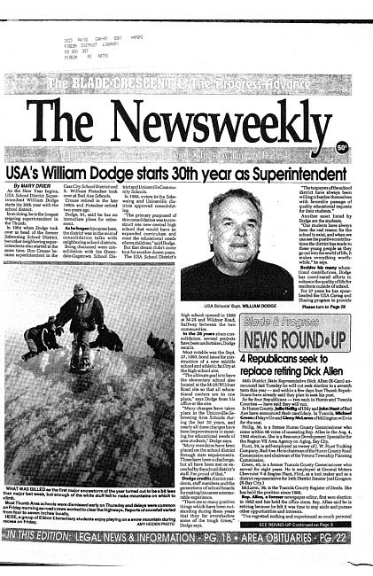 Clippings from The newsweekly. (1994 January 11)