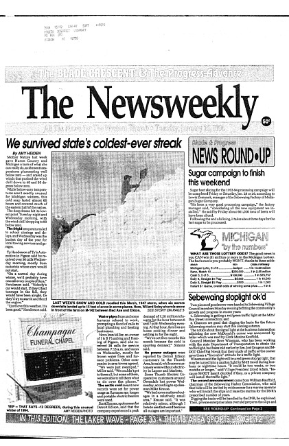 Clippings from The newsweekly. (1994 January 25)