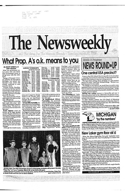 Clippings from The newsweekly. (1994 March 22)