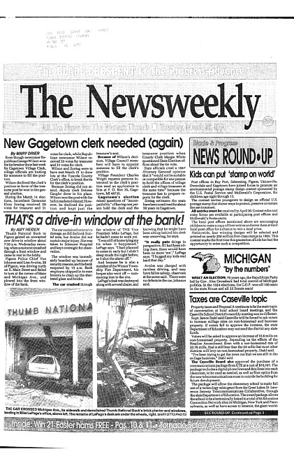 Clippings from The newsweekly. (1994 March 29)