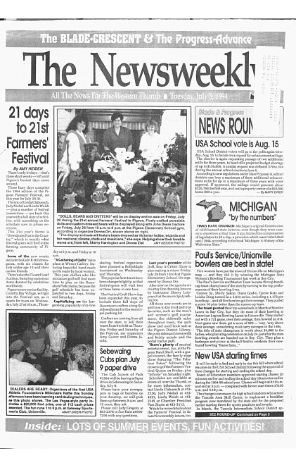 Clippings from The newsweekly. (1994 July 5)