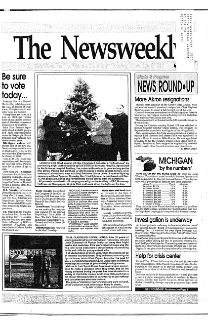 Clippings from The newsweekly. (1994 November 8)