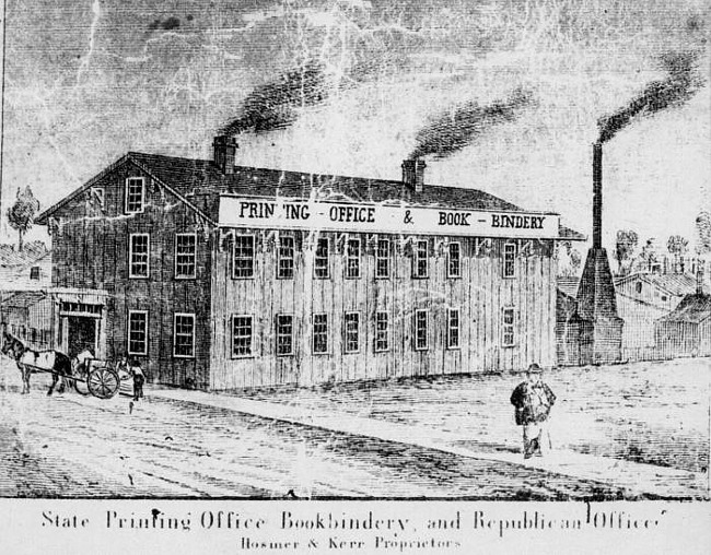 State Printing Office, Bookbindery and State Republican Newspaper Office, Lansin