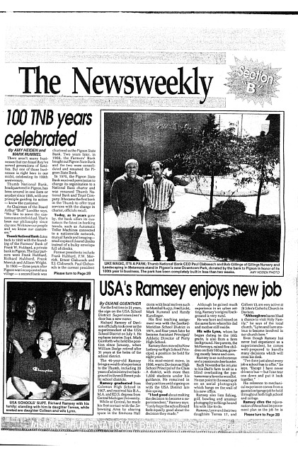 Clippings from The newsweekly. (1995 July 25)