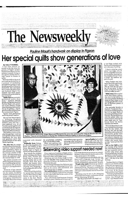 Clippings from The newsweekly. (1995 July 25)