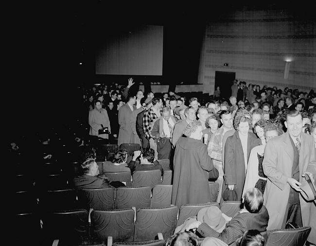 Daisy employees in Penn Theater for annual Christmas party