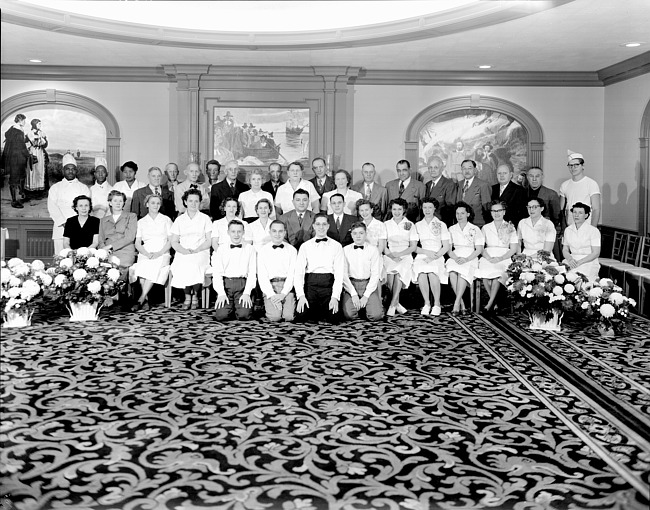 Staff of the Mayflower Hotel with Ralph Lorenz