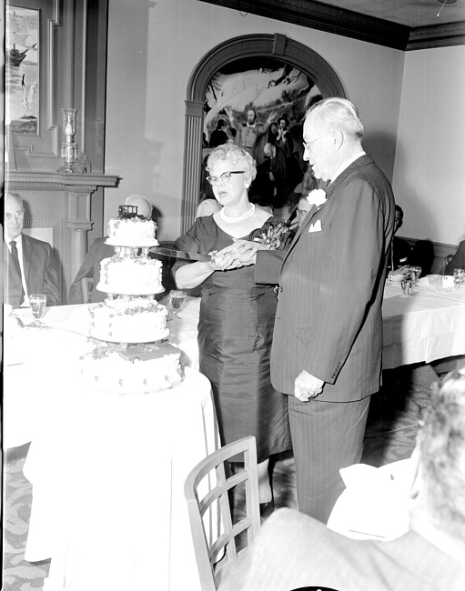 Paul Wiedman and wife at Testimonial Dinner at the Mayflower Hotel