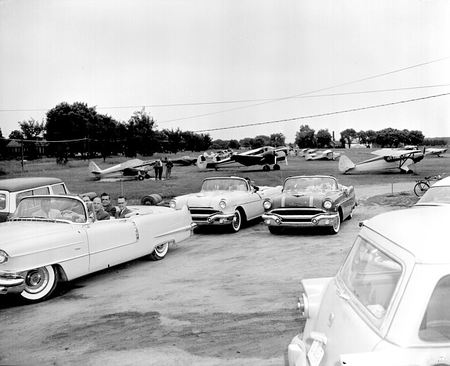 Gov. G. Mennen Williams arriving at Mettetal Airport, July 4, 1956
