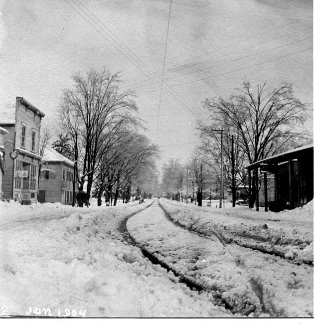 Main Street with Snow