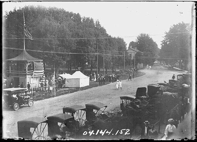 Festival on Main Street, Plymouth MI, early 1900s