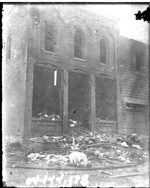 Lapham's General Merchandise Store after Fire