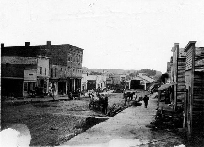 Franklin Avenue Covered Bridge, Looking East, Lansing