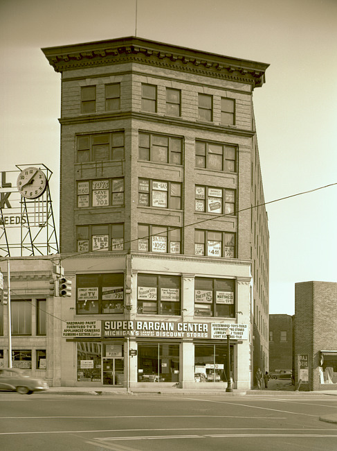 Super Bargain Center (former Sears and Roebuck) front facade view