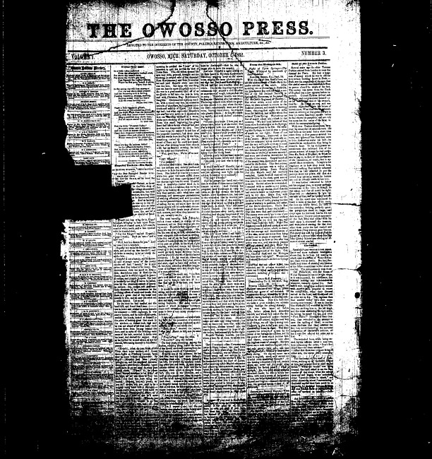 The Owosso Press. (1862 October 4)