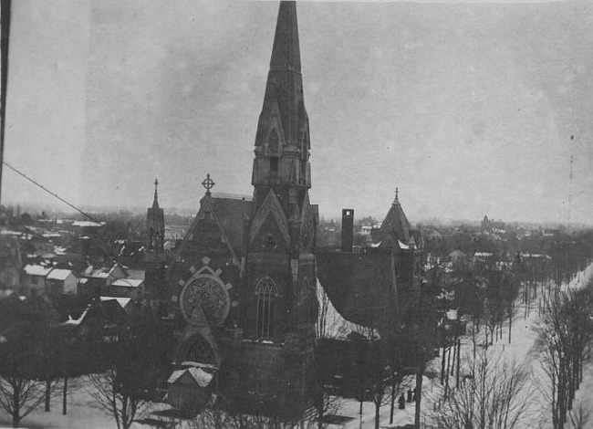 Plymouth Congregational Church from Capitol roof, Lansing