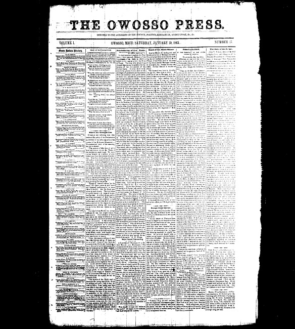 The Owosso Press. (1863 January 10)
