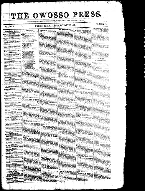 The Owosso Press. (1863 January 17)