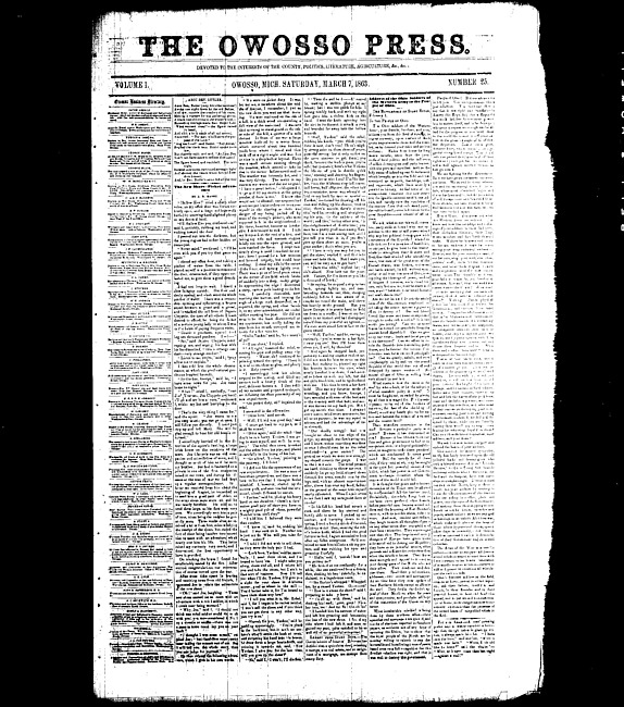 The Owosso Press. (1863 March 7)