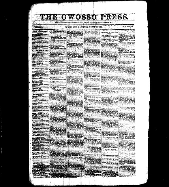 The Owosso Press. (1863 March 28)