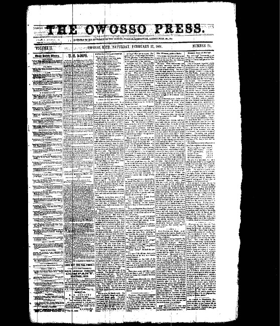 The Owosso Press. (1864 February 27)