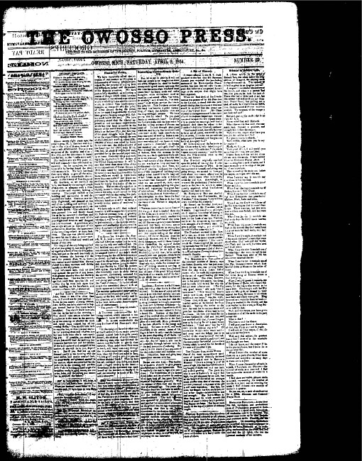 The Owosso Press. (1864 April 2)