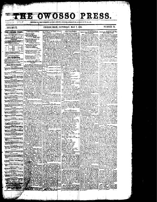 The Owosso Press. (1864 May 7)