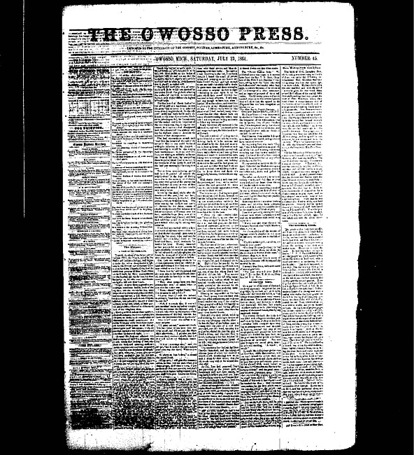 The Owosso Press. (1864 July 23)