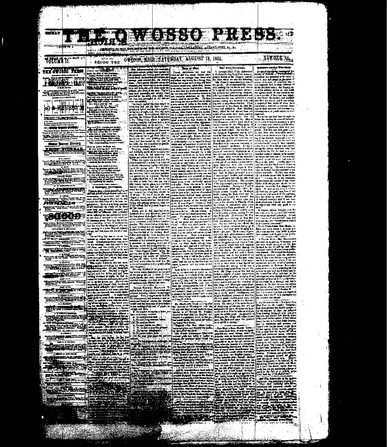 The Owosso Press. (1864 August 13)