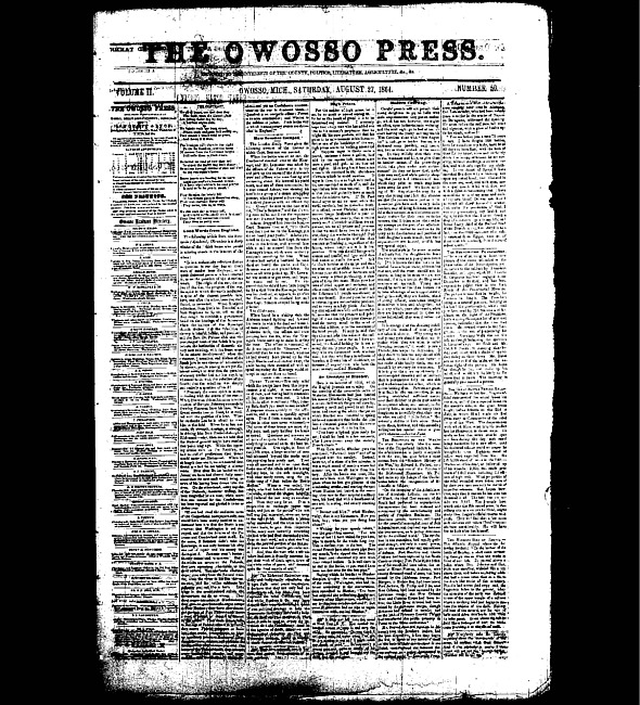 The Owosso Press. (1864 August 27)