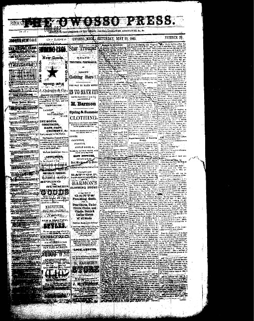 The Owosso Press. (1865 May 27)
