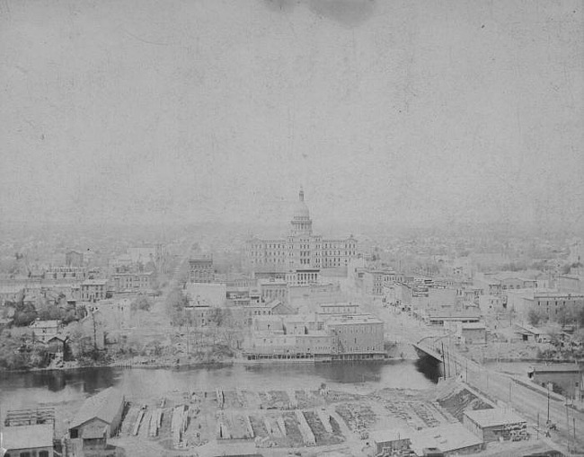 Faded view from Standpipe, Looking West, Lansing