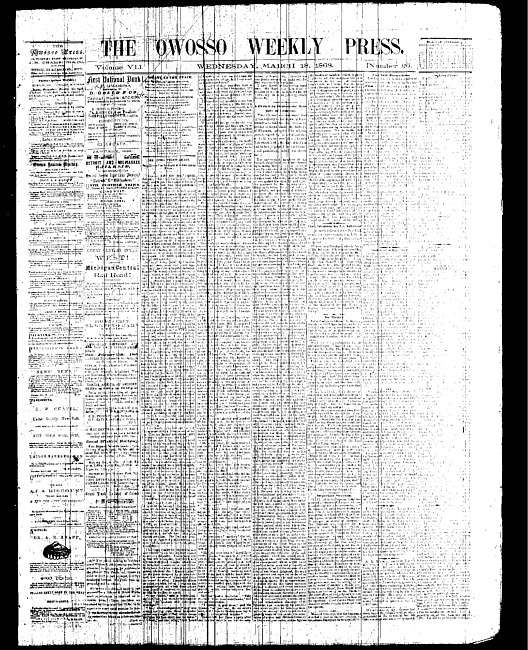 The Owosso Weekly Press. (1868 March 18)