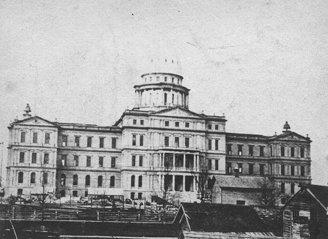 State Capitol nearing completion, Lansing